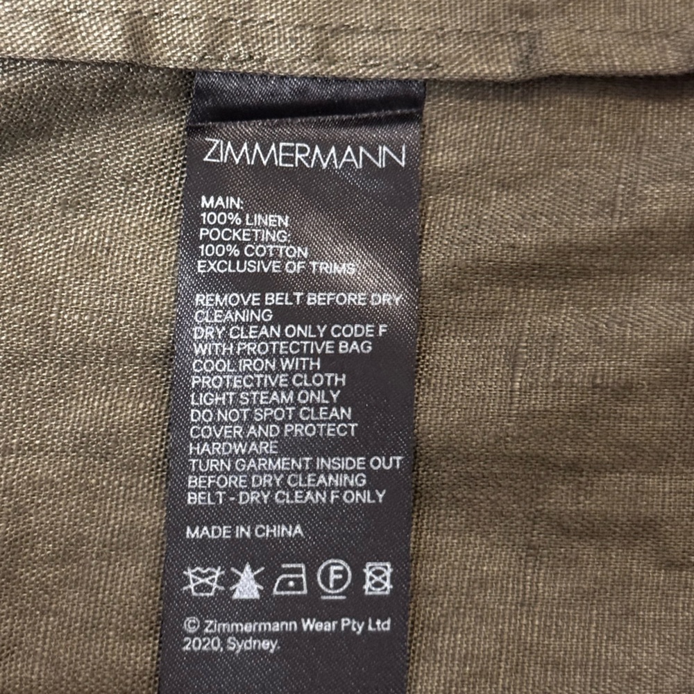 NWT! Zimmermann Lucky military Anorak Coat Size US 4 RRP $1350 Missing Belt - Picture 13 of 14
